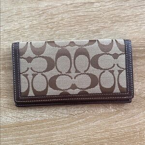 Coach check book wallet